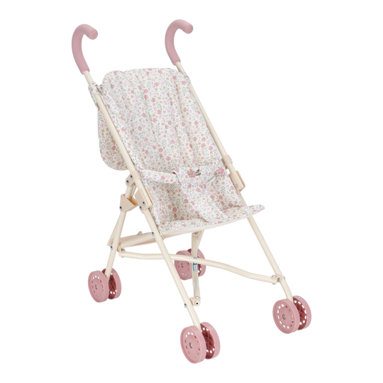 LD Metal Doll Buggy Soft Flowers
