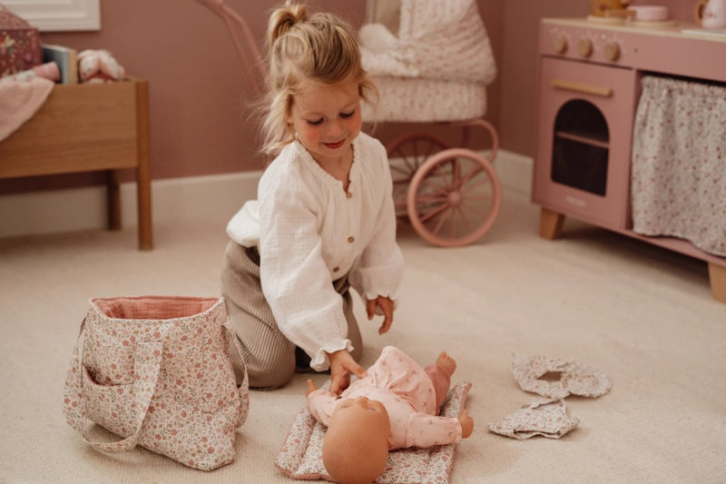 LD Doll Diaper Bag Soft Flowers