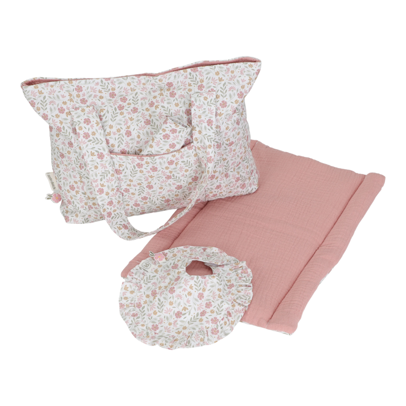 LD Doll Diaper Bag Soft Flowers