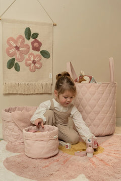 LD Reversible Quilted Storage Basket  20x15