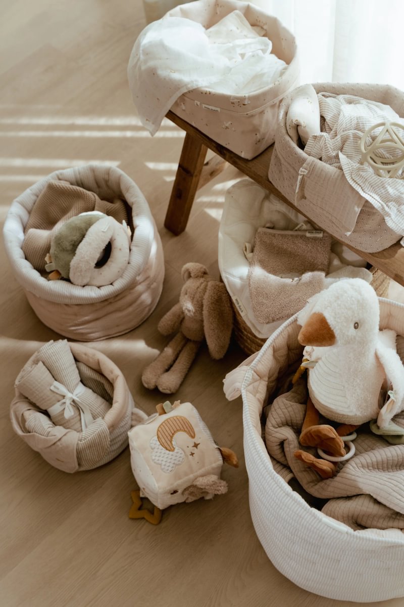 LD Reversible Quilted Storage Basket 30x25