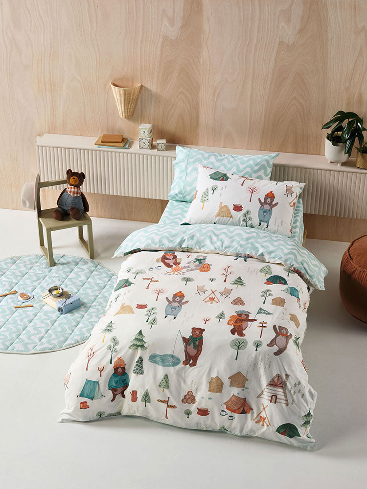 Duvet Cover Set Camping Bears