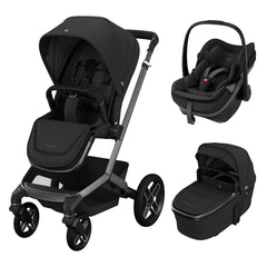 Maxi-Cosi Fame Travel System Twillic Black with Pebble Slide Pro Onyx Black and carrycot
