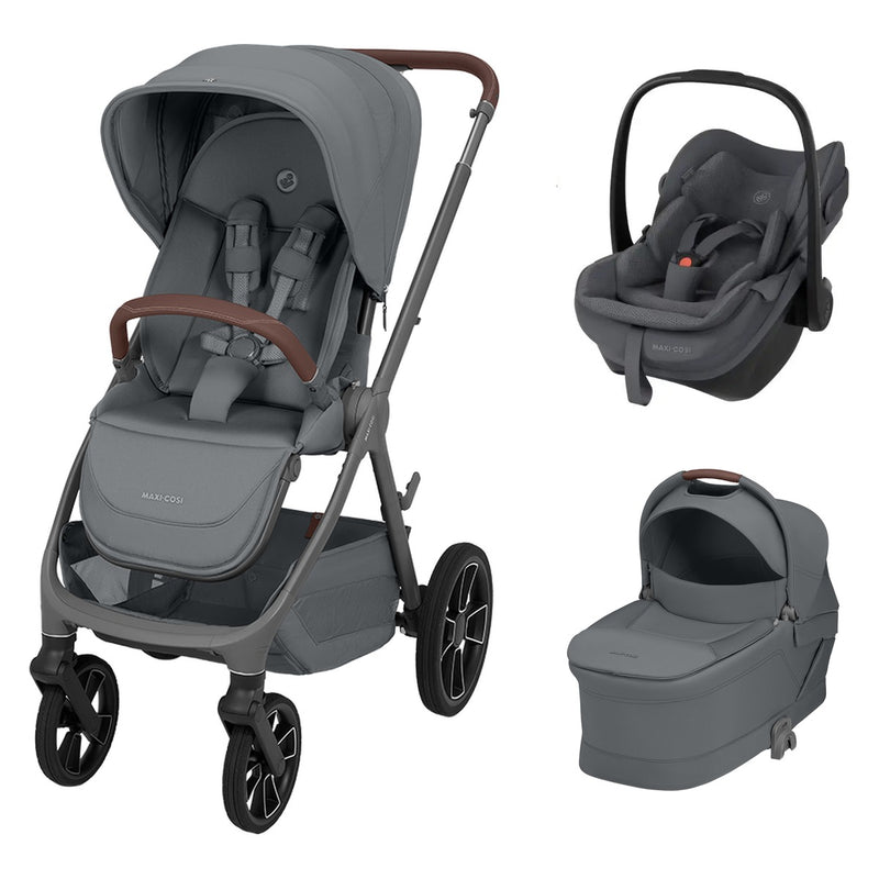 Maxi-Cosi Oxford+ Travel System Moon Graphite: stroller, Pebble Slide Pro car seat and carrycot