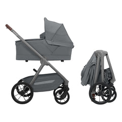 Maxi-Cosi Oxford+ Moon Graphite with carrycot, and folded