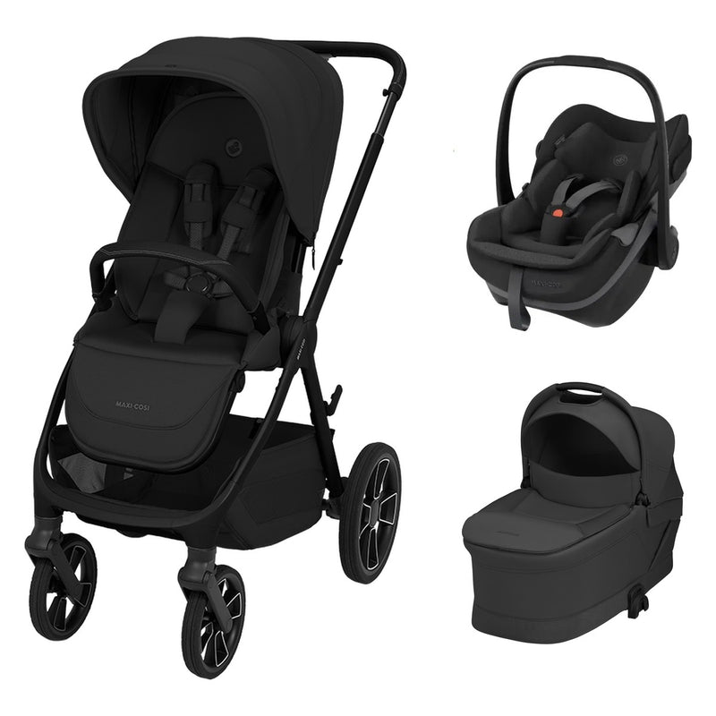 Maxi-Cosi Oxford+ Travel System Onyx Black: stroller, Pebble Slide Pro car seat and carrycot