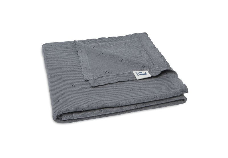 Blanket Pointelle Grey 75 x100