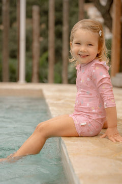 LD Long Sleeve Swimsuit Ocean Treasures Pink