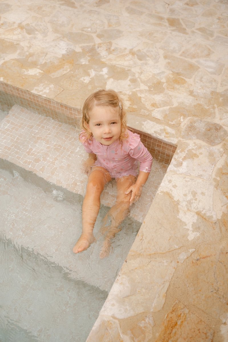 LD Long Sleeve Swimsuit Ocean Treasures Pink