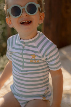 LD Swim Shirt Stripes Surf Blue