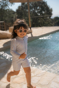 LD Long Sleeve Swimsuit Sunny Flowers