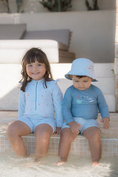 LD Long Sleeve Swimsuit Sunny Flowers