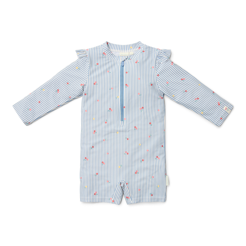 LD Long Sleeve Swimsuit Sunny Flowers