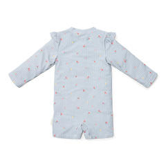 LD Long Sleeve Swimsuit Sunny Flowers