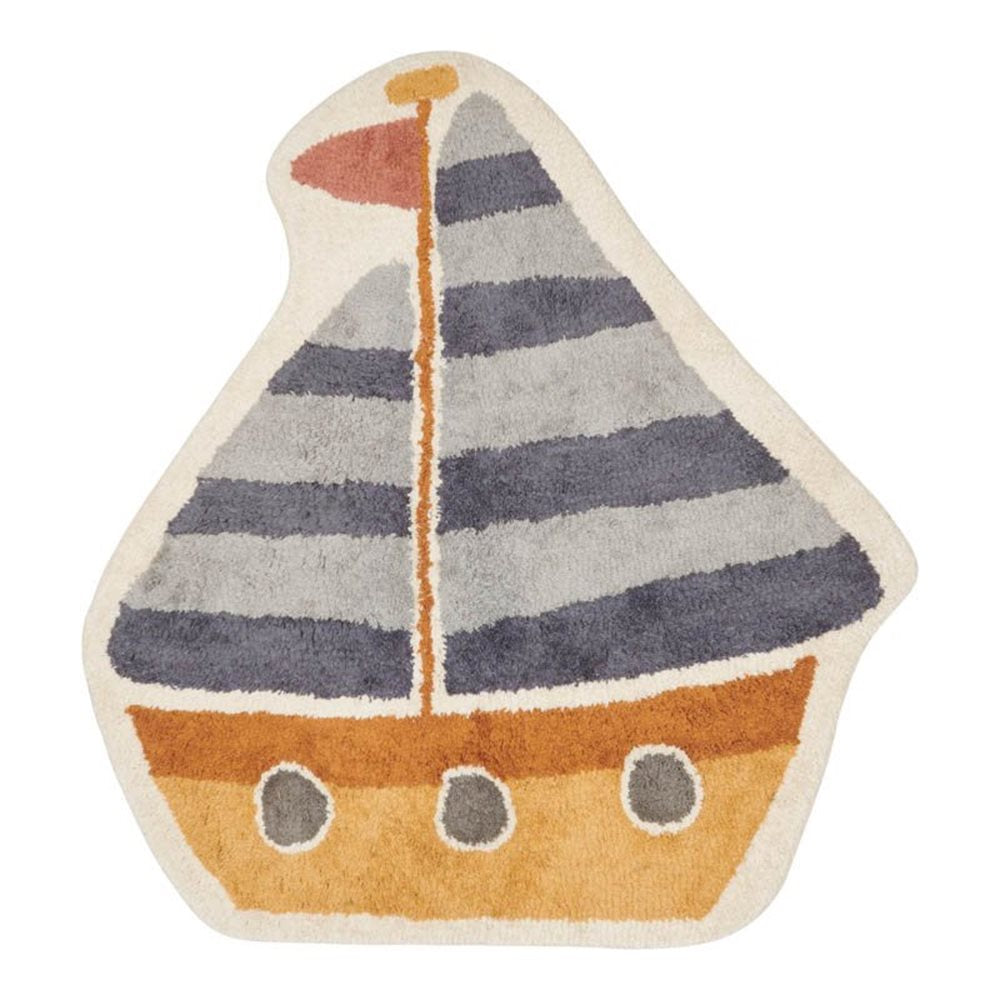 LD Rug Blue Boat 105x120cm