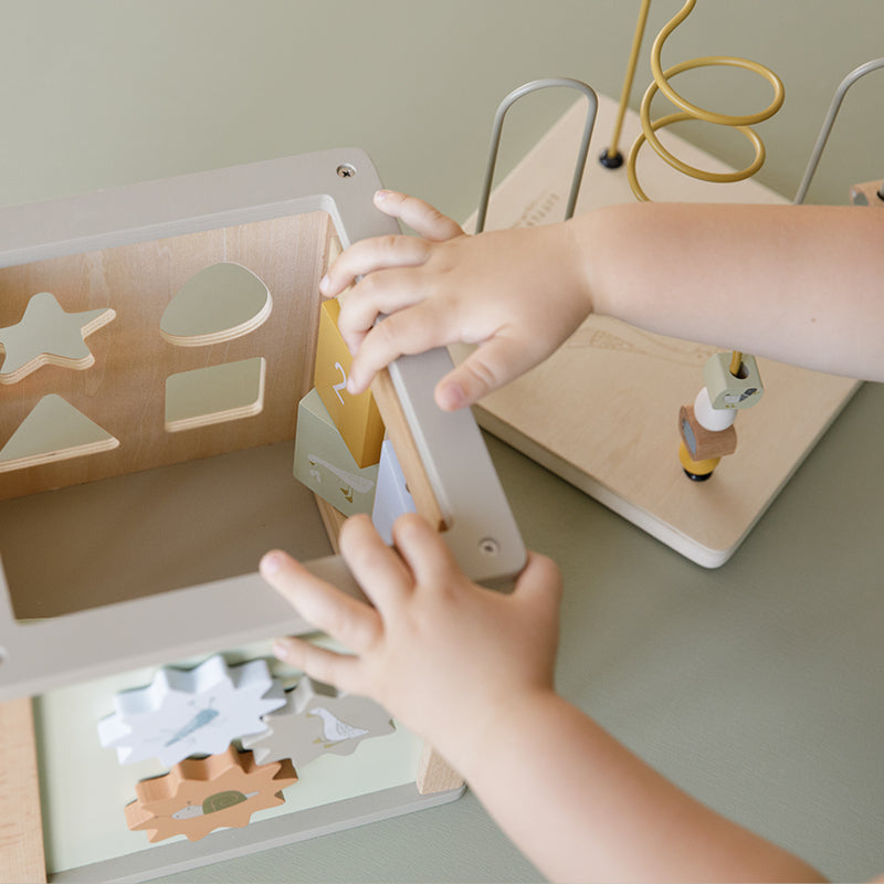 LD wooden activity cube