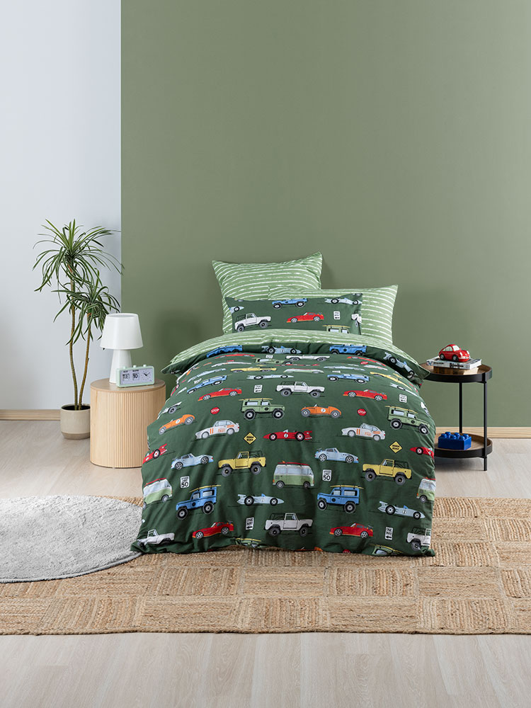 Duvet Cover Set Road Trip Olive