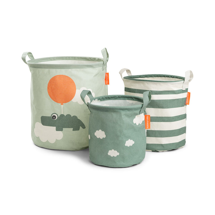 Storage Basket Set 3pcs Happy Clouds