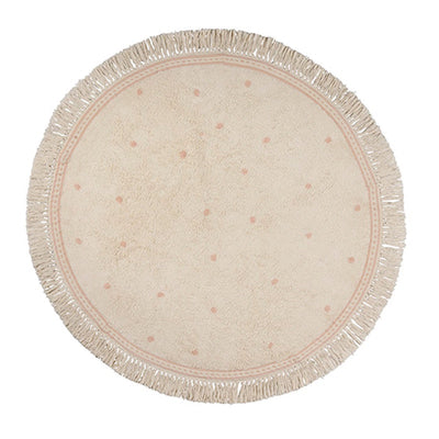 Rug Emma Dots Pink 130 x 130 cm