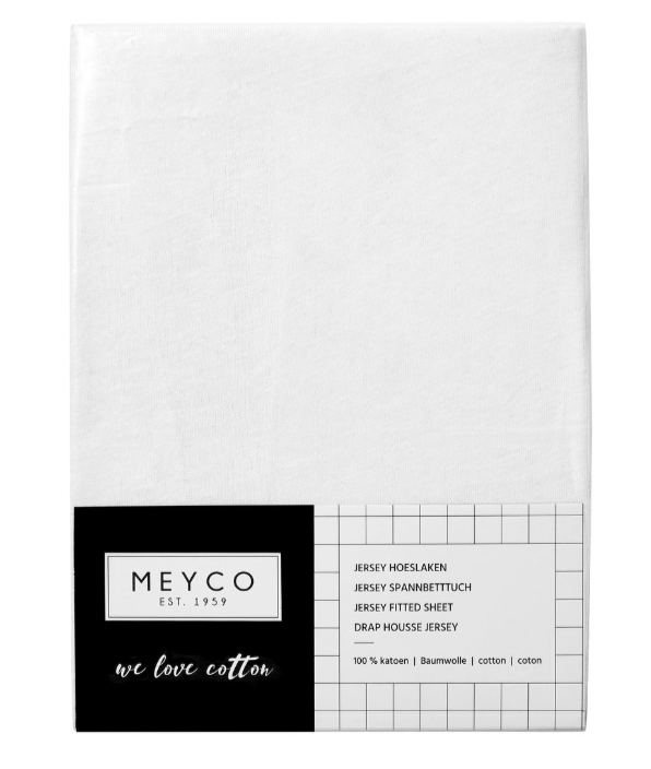 Meyco Fitted Sheet  White 120x60