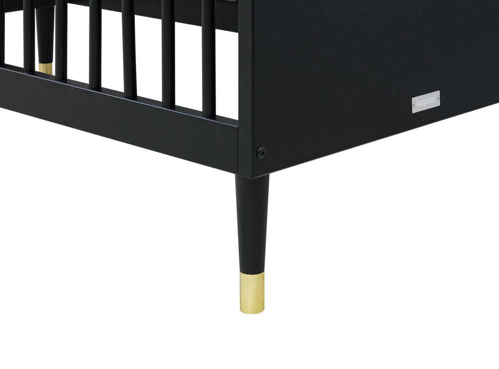 Cloë Cot Matt Black 120 x 60