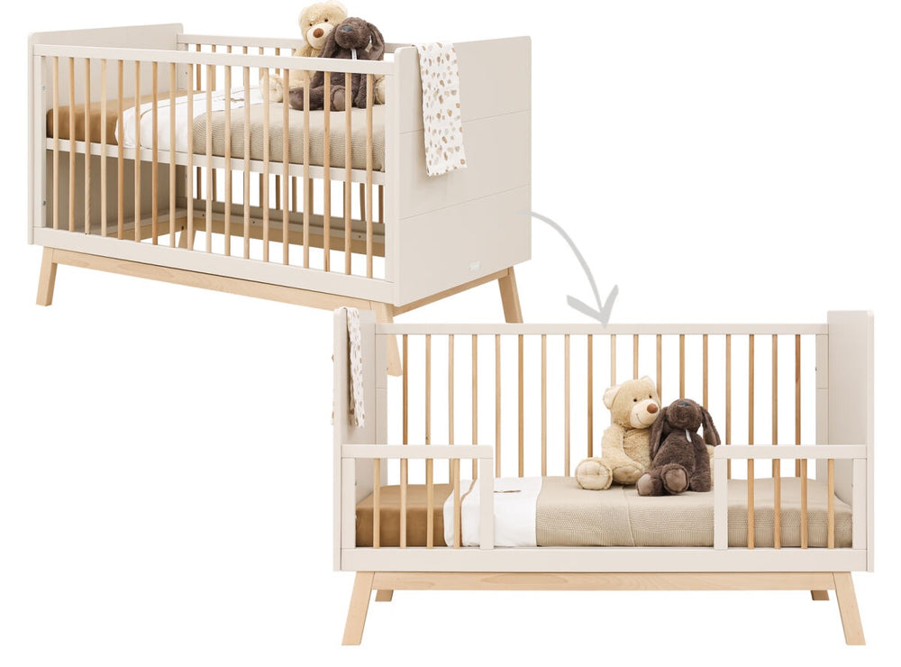 Cot Bed Lines Dune/Natural 70 x 140 cm